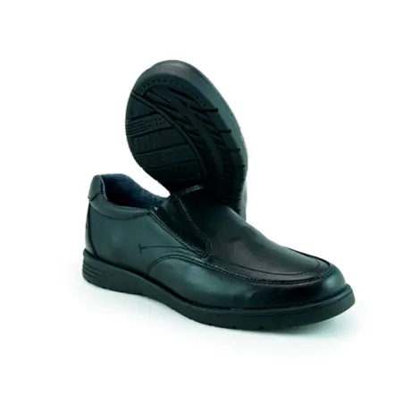 Classic Black School Moccasins / Lace-Up Classroom Moc / Everyday Student Footwear