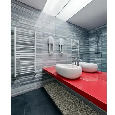 Minimalist White Marble Basin / Streamlined Custom Vanity / Sleek Bathroom Top