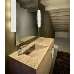 Raw Concrete Wash Basin / Architectural Stone Sink / Custom-Made Restroom Counter