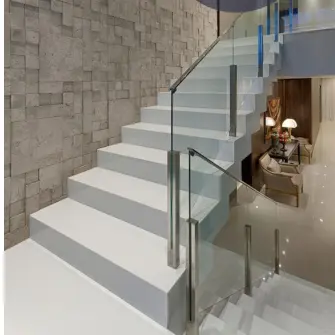 Ornate Marrble Staircase / Polished Stone Steps / Grand Entryway Design