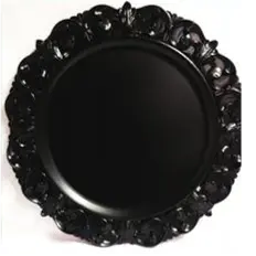 Black Gargoyled Charger Plate / Customizable Charger Plate