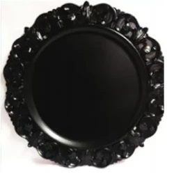Black Gargoyled Charger Plate / Customizable Charger Plate