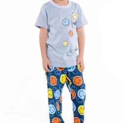 Short Sleeve Boy's Pajama Set / Kids' Short Sleeve Pajama with Pants