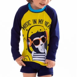Monkey Boy Set Swimwear / Kids' Swimwear / Children's Bathing Suits