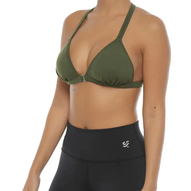 Military Green Sport Bra Triangle Model / Sports Bras for Women
