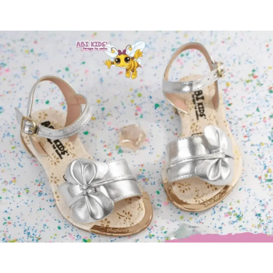 Silver Girls' Sandals / Kid's Summer Sandals / Little Girls' Cute Sandals