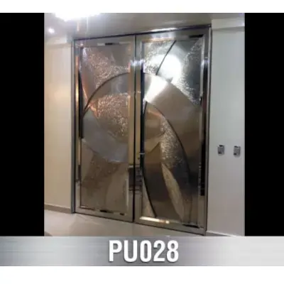 Double Stainless Steel Entry Doors for Buildings / Common Areas Doors / Modern Entrance Solutions