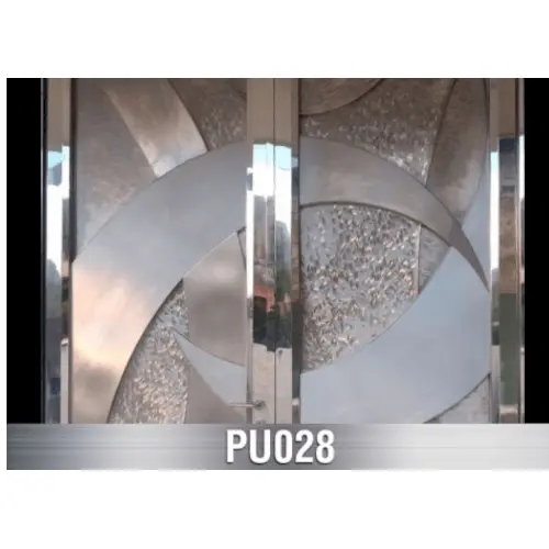 Double Stainless Steel Entry Doors for Buildings / Common Areas Doors / Modern Entrance Solutions