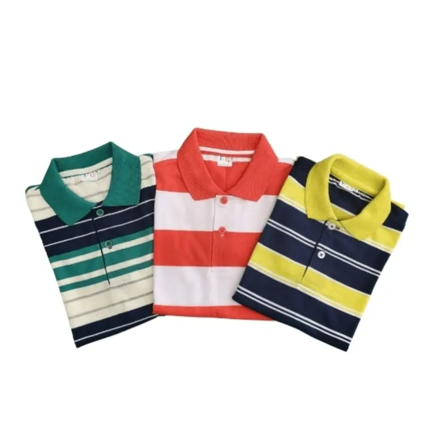 Striped Polo Shirt for Kids / Children's Striped Polo Tee / Kids' Polo Shirt with Stripes