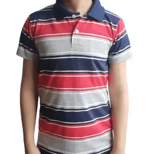 Striped Polo Shirt for Kids / Children's Striped Polo Tee / Kids' Polo Shirt with Stripes