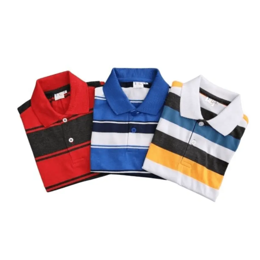 Striped Polo Top for Boys and Girls / Youth Striped Polo Tee / Boys' Striped Polo Shirt