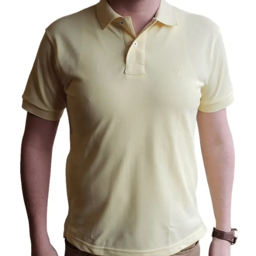 Full Background Polo Top / Solid Color Embroidered Shirt / Classic Monotone Embroidered Polo