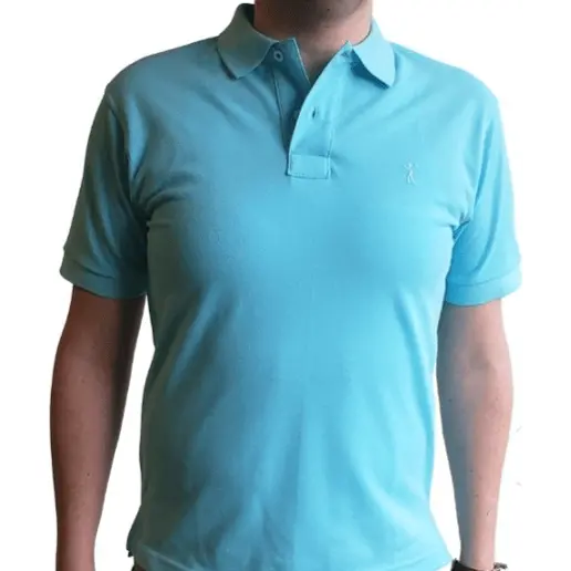 Solid Hue Polo Shirt / Full-Coverage Embroidery Polo Top / Single Color Polo