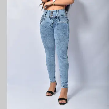 Blue Ladies' Jeans 6162 / Form-Fitting Denim Trousers / Fashionable Women's  Pants