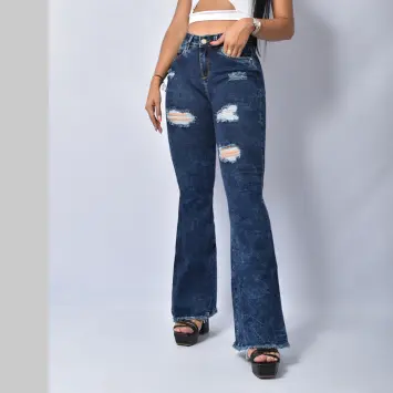 Cuffed Ankles 3060 Jeans / Everyday Jeans with Elastic Cuffs / Night Out Ripped Jeans