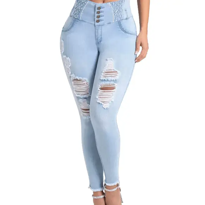 Destroyed Butt-Lifting Jeans S-2510 / Butt-Lifting Push-Up Jeans /  Destroyed Women's Jeans