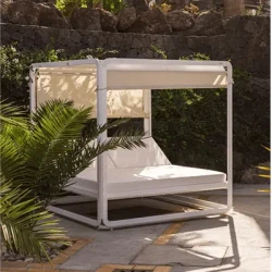 Comfortable Sun Lounger / Sunbed Ibiza Alto White / Folding Relaxation Spot