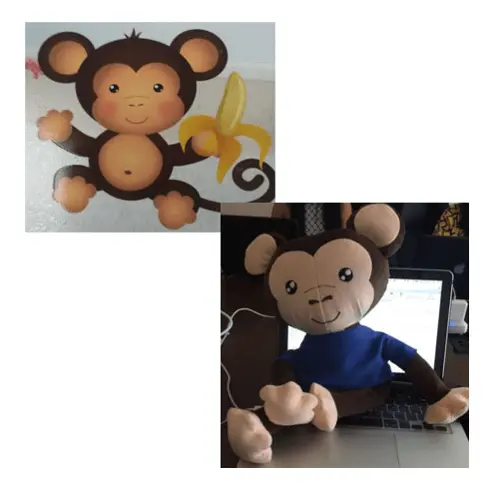 Create-Your-Own Plush Toy from Artwork / Personalized Stuffed Pal / Monkey Model Plush