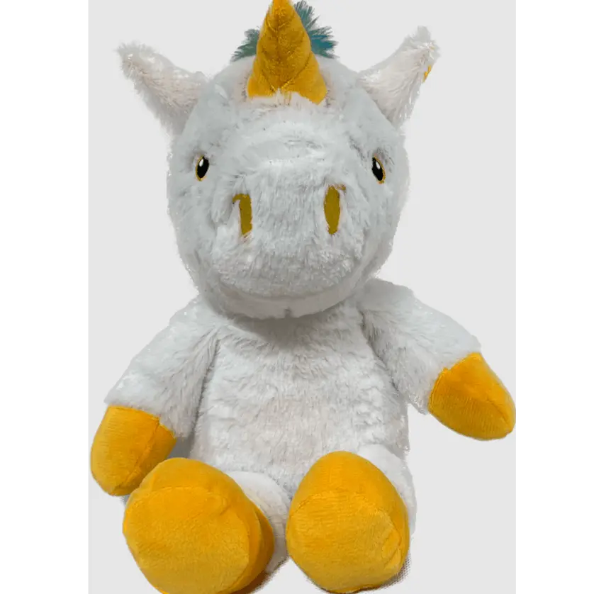 Yellow-Colored Plush Unicorn / Custom Stuffed Unicorn Toy / Fluffy Unicorn Plush