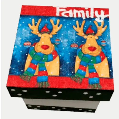 Decorative Christmas Packaging / Festive Christmas Decor / Christmas Treat Box