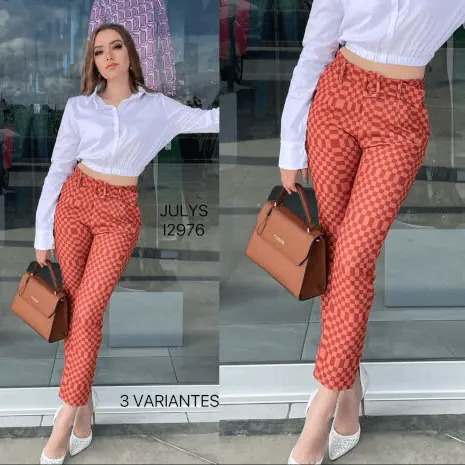 Chocolate Hue Geometric Pants / Stylish Checkered Trousers / Warm Brown Patterned Slacks