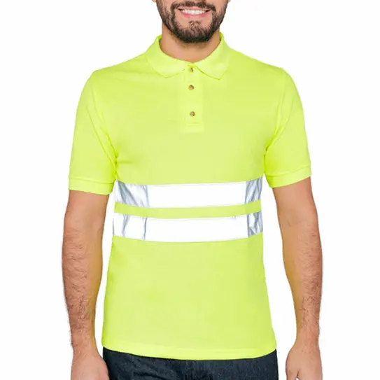 Bright Sleeved Polo / Long-Sleeve High-Visibility Shirt / Safety Visibility Tee
