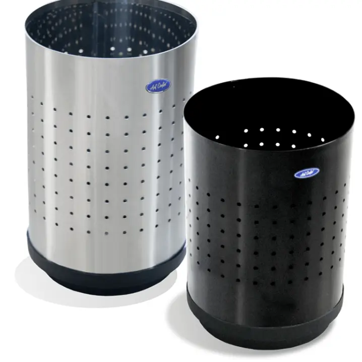 Contemporary Trash Bins / Colorful Waste Baskets / Pedestrian Litter Bins