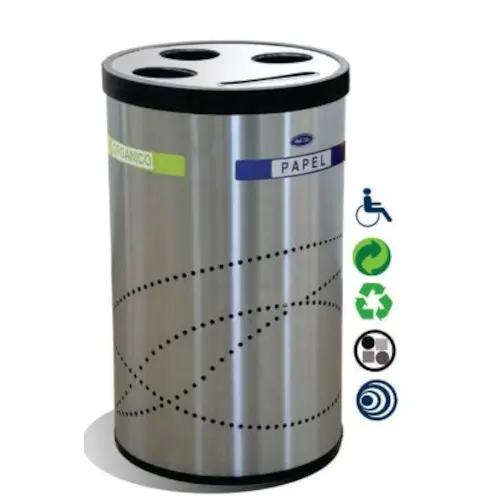 Dual Recycling Waste Bin / Organic and General Waste Separator / Double Compartment Bin