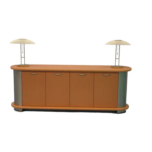 Compact Vintage Credenza / Retro Office Storage / Mid-Century Modern Cabinet