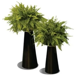 Tapered Metal Fern Stand / Indoor Planter Cone / Stylish Steel Plant Display
