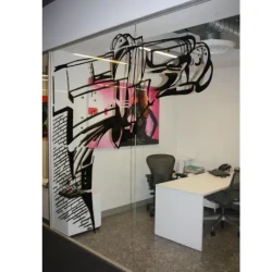 Abstract Window Vinyl / Artistic Glass Decal / Creative Privacy Sticker