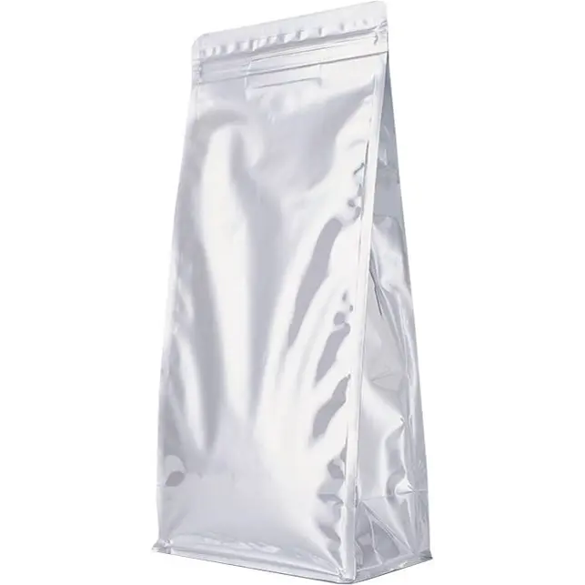 Metallic Flat Bags / Shiny Base Packaging Pouches / Silver Bottom Wrap Bags