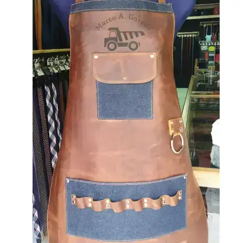 Rustic Leather Apron / Workwear With Reinforced Pockets / Custom Tool Belt Design