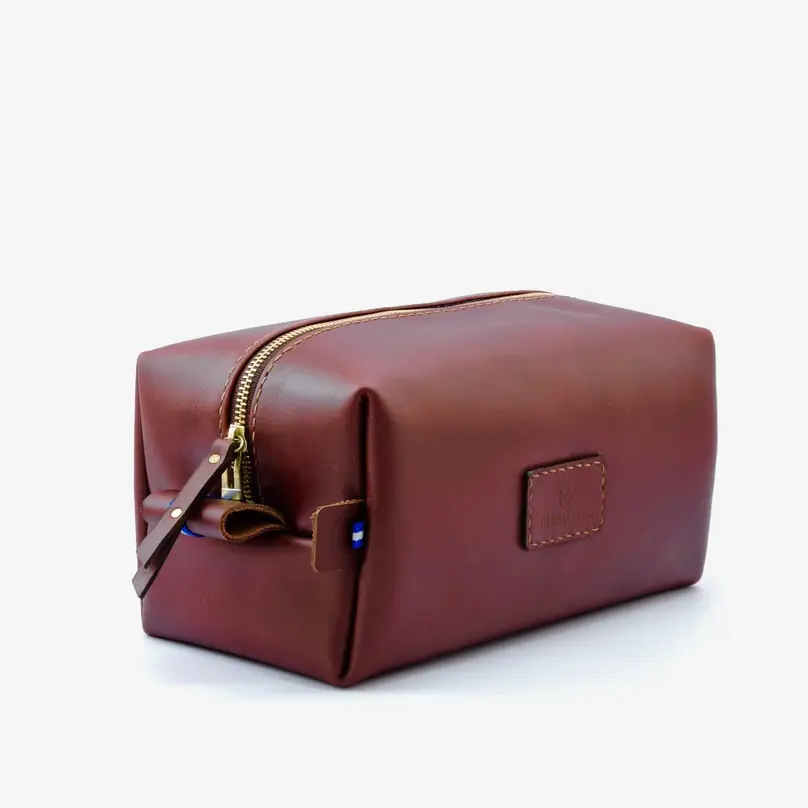 Travel Toiletry Organizer / Leather Grooming Kit / On-the-Go Toiletries Bag