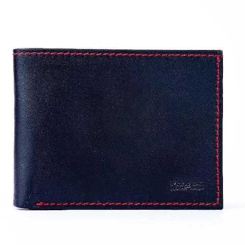 Classic Black Leather Wallet / Sleek Elegant Billfold / Timeless Cash Carrier