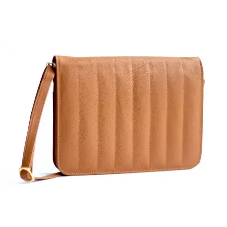 Charcoal Leather Purse / Striped Clutch Bag / Elegant Evening Wear