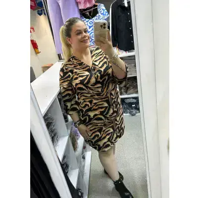 Plus size clearance tiger dress